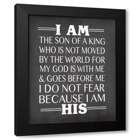 I am His Son Black Modern Wood Framed Art Print with Double Matting by Moulton, Jo
