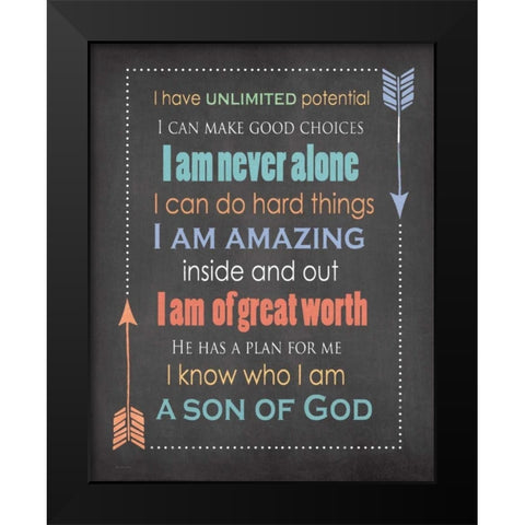 Son of God Black Modern Wood Framed Art Print by Moulton, Jo