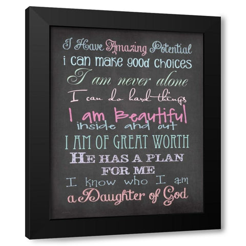 Daughter of God Black Modern Wood Framed Art Print with Double Matting by Moulton, Jo