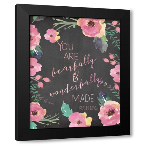 Fearfully and Wonderfully Black Modern Wood Framed Art Print by Moulton, Jo