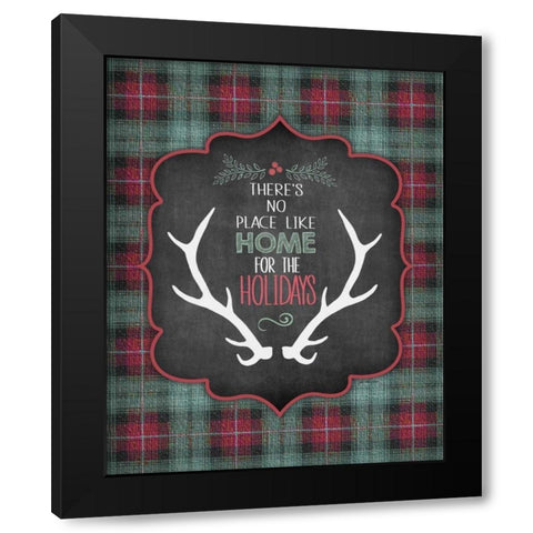 Home for the Holidays Black Modern Wood Framed Art Print by Moulton, Jo