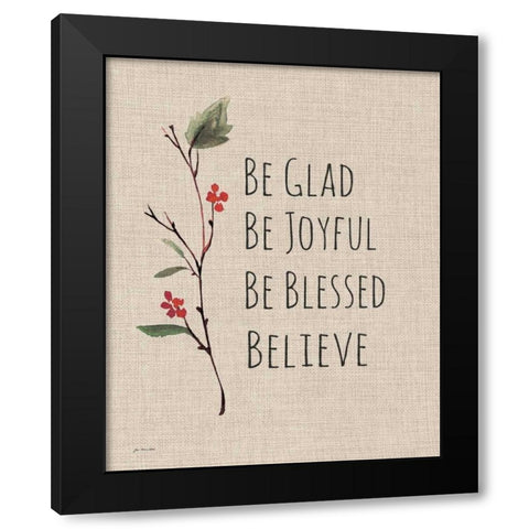 Believe Black Modern Wood Framed Art Print with Double Matting by Moulton, Jo