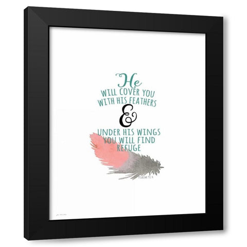 Refuge Black Modern Wood Framed Art Print by Moulton, Jo