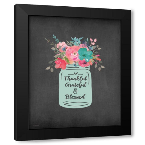 T G and Blessed Black Modern Wood Framed Art Print by Moulton, Jo