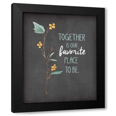 Together Black Modern Wood Framed Art Print with Double Matting by Moulton, Jo