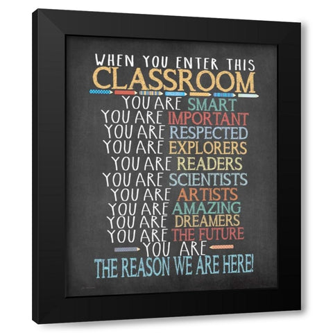 You Are Black Modern Wood Framed Art Print with Double Matting by Moulton, Jo