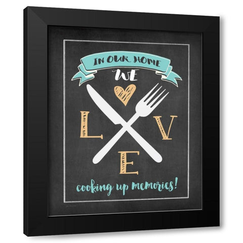 Cooking Up Memories Black Modern Wood Framed Art Print by Moulton, Jo