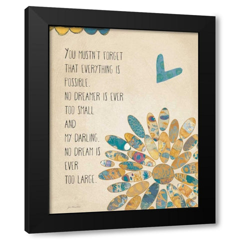 Dream Black Modern Wood Framed Art Print with Double Matting by Moulton, Jo