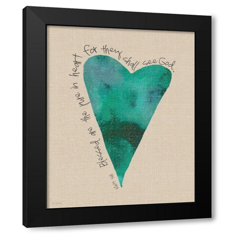 Pure in Heart Black Modern Wood Framed Art Print with Double Matting by Moulton, Jo