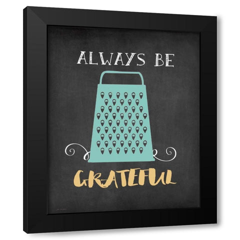 Grateful Black Modern Wood Framed Art Print by Moulton, Jo