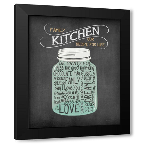 Recipe Jar Black Modern Wood Framed Art Print by Moulton, Jo