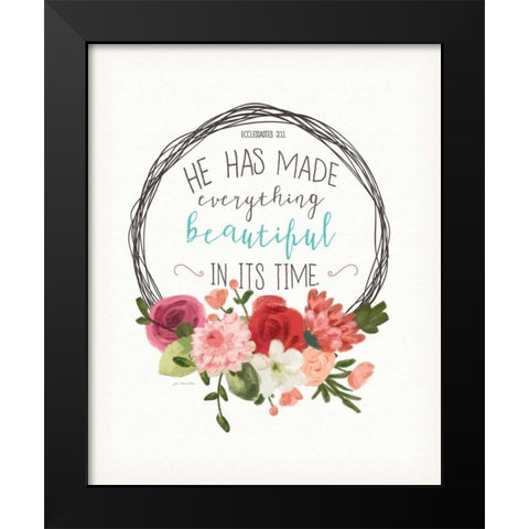 In Its Time Black Modern Wood Framed Art Print by Moulton, Jo