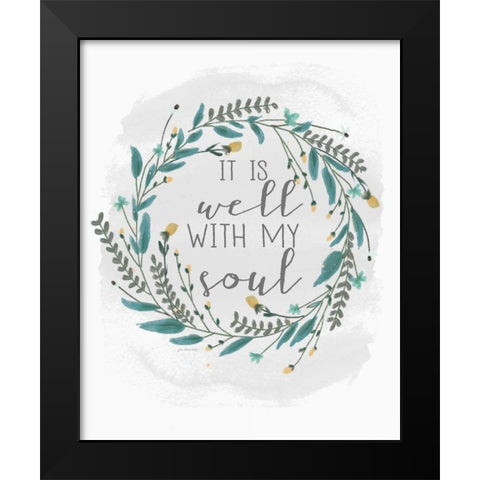 Well Soul Black Modern Wood Framed Art Print by Moulton, Jo