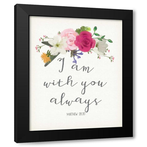 With You Black Modern Wood Framed Art Print with Double Matting by Moulton, Jo
