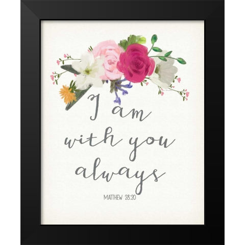 With You Black Modern Wood Framed Art Print by Moulton, Jo