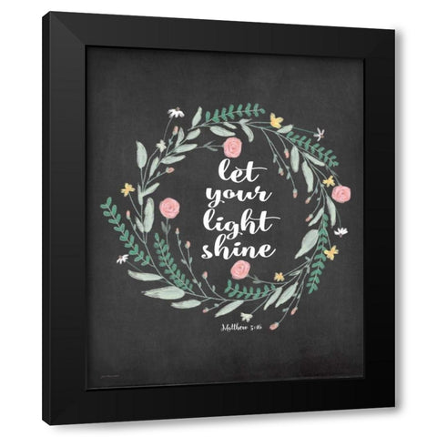 Light Shine Black Modern Wood Framed Art Print with Double Matting by Moulton, Jo