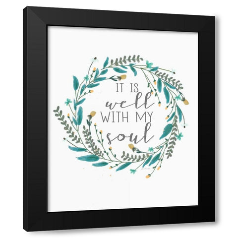 Well With My Soul Black Modern Wood Framed Art Print by Moulton, Jo