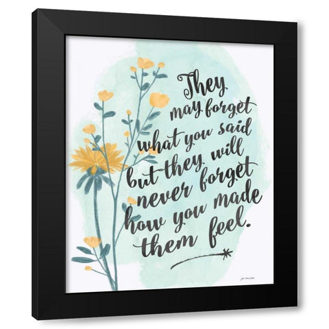 How You Made Them Feel Black Modern Wood Framed Art Print with Double Matting by Moulton, Jo