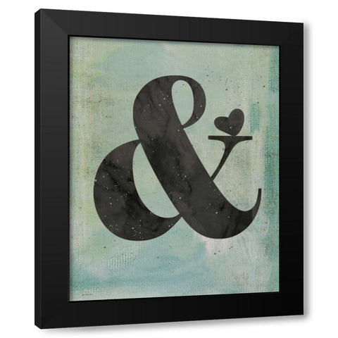 Ampersand Black Modern Wood Framed Art Print by Moulton, Jo