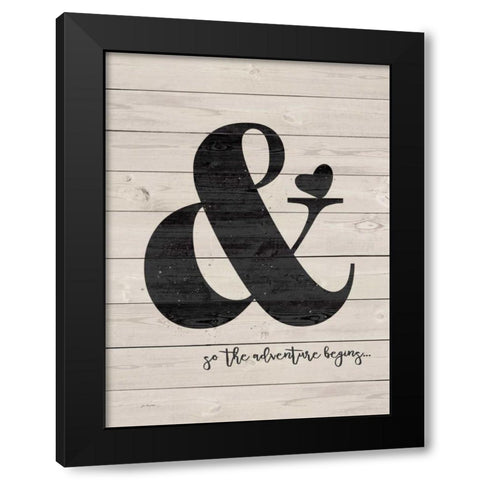 An Adventure Awaits Black Modern Wood Framed Art Print with Double Matting by Moulton, Jo