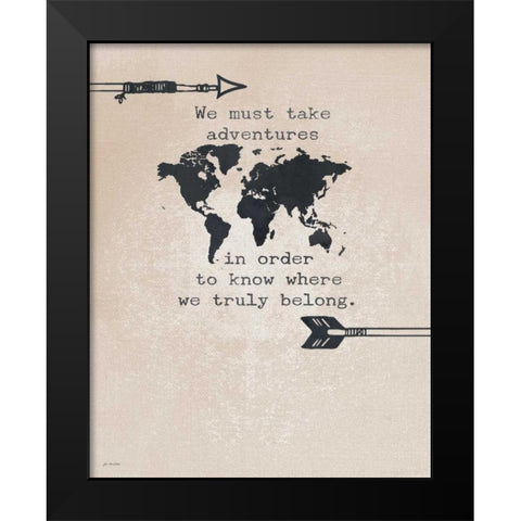 Adventures Black Modern Wood Framed Art Print by Moulton, Jo