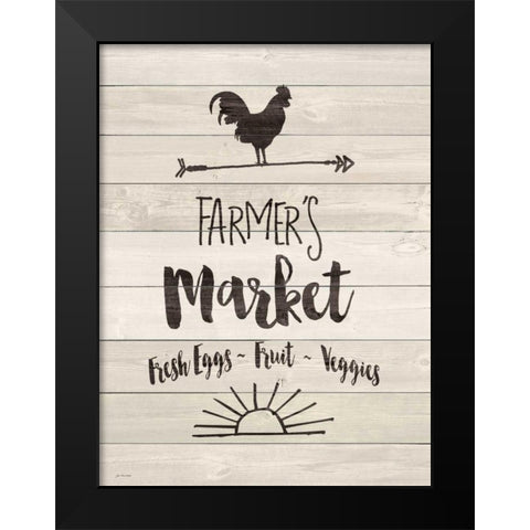 Farmers Market Black Modern Wood Framed Art Print by Moulton, Jo