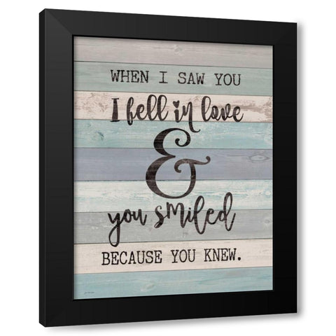 Fell in Love Black Modern Wood Framed Art Print by Moulton, Jo