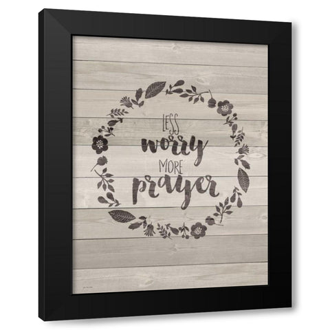 Less Worry Black Modern Wood Framed Art Print with Double Matting by Moulton, Jo