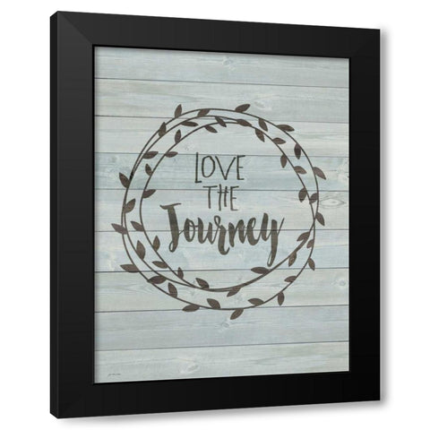 Love the Journey Black Modern Wood Framed Art Print with Double Matting by Moulton, Jo