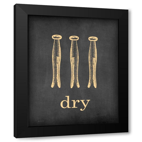 Dry Black Modern Wood Framed Art Print by Moulton, Jo
