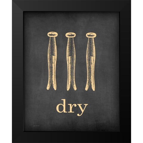 Dry Black Modern Wood Framed Art Print by Moulton, Jo