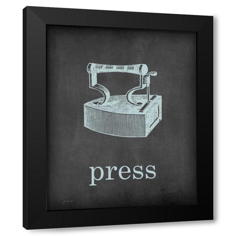 Press Black Modern Wood Framed Art Print by Moulton, Jo