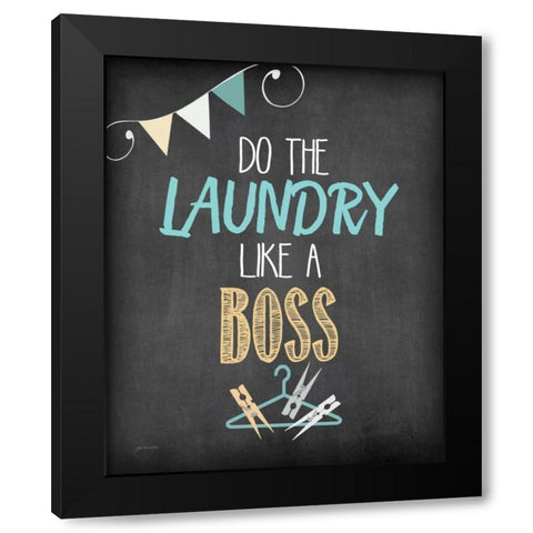 Like a Boss Black Modern Wood Framed Art Print with Double Matting by Moulton, Jo