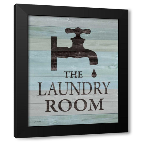 Laundry Room Black Modern Wood Framed Art Print with Double Matting by Moulton, Jo