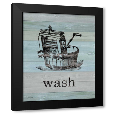 Wash on Wood Black Modern Wood Framed Art Print by Moulton, Jo