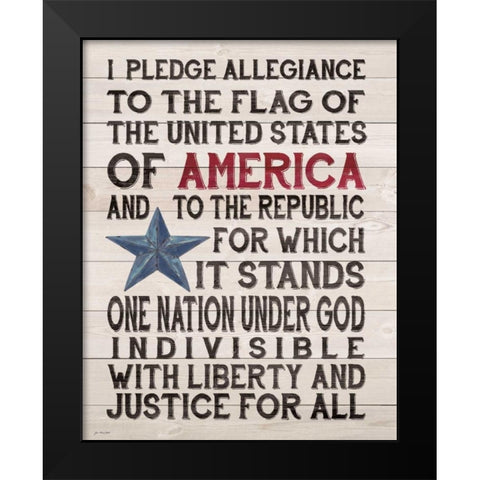 Pledge Black Modern Wood Framed Art Print by Moulton, Jo