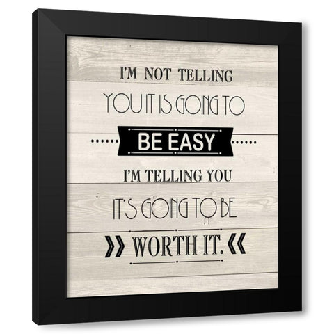 Easy Wood Black Modern Wood Framed Art Print by Moulton, Jo