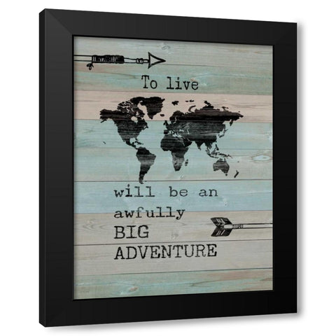 Adventure Black Modern Wood Framed Art Print with Double Matting by Moulton, Jo