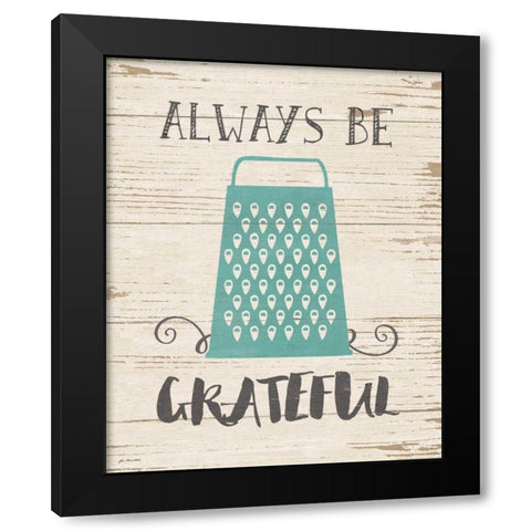Grateful Black Modern Wood Framed Art Print by Moulton, Jo