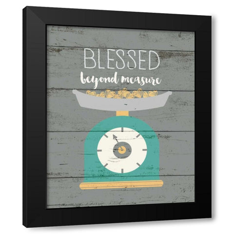 Blessed Beyond Measure Black Modern Wood Framed Art Print with Double Matting by Moulton, Jo