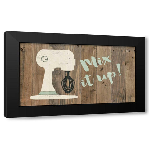 Mix It Up Black Modern Wood Framed Art Print by Moulton, Jo