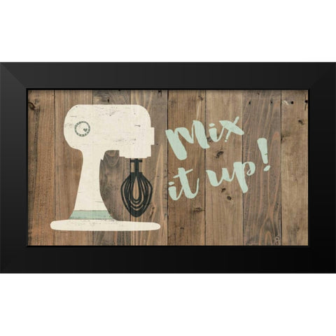 Mix It Up Black Modern Wood Framed Art Print by Moulton, Jo