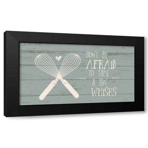 Whisks Black Modern Wood Framed Art Print with Double Matting by Moulton, Jo