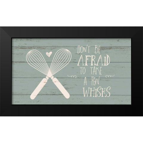 Whisks Black Modern Wood Framed Art Print by Moulton, Jo
