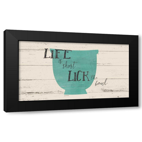 Lick the Bowl Black Modern Wood Framed Art Print by Moulton, Jo