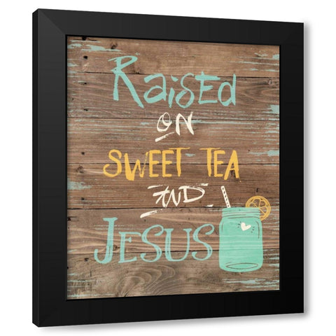 Tea and Jesus Black Modern Wood Framed Art Print with Double Matting by Moulton, Jo