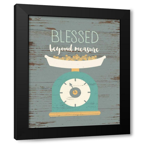 Blessed Beyond Measure Black Modern Wood Framed Art Print by Moulton, Jo