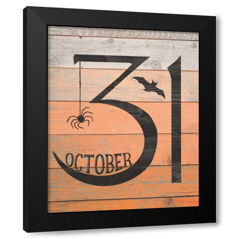 October Thirty First Black Modern Wood Framed Art Print with Double Matting by Moulton, Jo