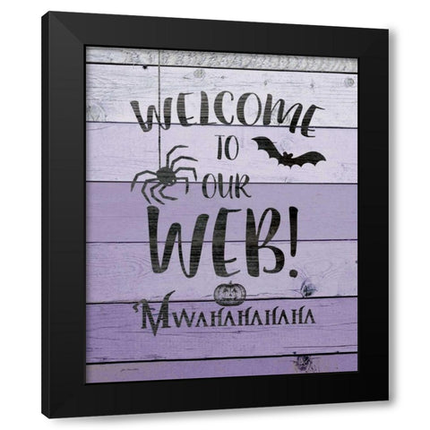 Welcome to Our Web Black Modern Wood Framed Art Print with Double Matting by Moulton, Jo