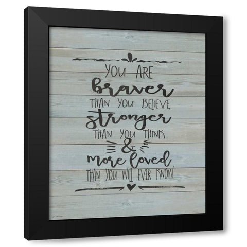Promise Me Black Modern Wood Framed Art Print with Double Matting by Moulton, Jo